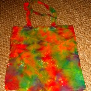 Handmade tyedye canvas tote